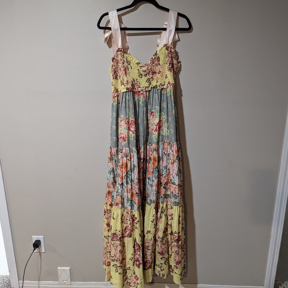 Free People Floral Dress Maxi Size Large